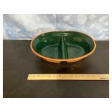 Red Clay Divided Bowl