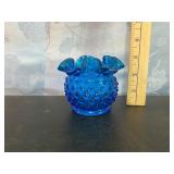 Fenton Blue Hobnail Vase