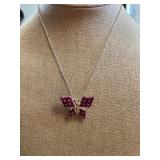 Sterling Butterfly Necklace