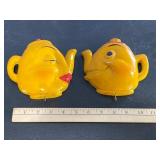 Chalk Ware Teapots