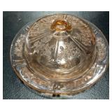 Pink Depression Glass Covered Dish