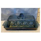 Indiana Glass Blue Butter Dish