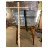 Washtub with Reeves Stand