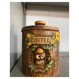 Owl Coffee Canister