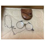 Vintage Pince Nez and Case