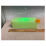 Jadeite Uranium Glass Refrigerator Dish
