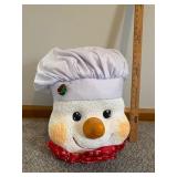 Large Paper Mache Snowman Tree Topper