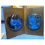 Carnival Glass Washington Book Ends