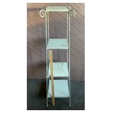 Four Tier Metal and Wood Shelf