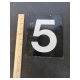 Vintage Enameled Metal No 5