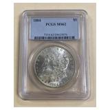 1884 Morgan Dollar MS-62