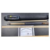 Original Authentic Dale Perry Cue, COA and Case