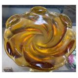 Fenton Amber Dish