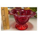 Mosser Red Pedestal Bowl