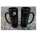 Art Deco Tiara Heavy Glass Mugs