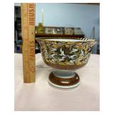 Japanese 1000 Bird Gold Gilt Bowl