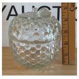 Vintage Glass Apple Shaped Candy Dish
