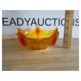 Amberina Lotus Flower Bowl