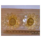 Federal Glass Golden Honey Petal Bowls