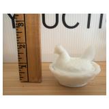 Miniature Hen on a Nest