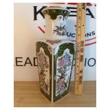 Vintage Oriental Garden Square Vase
