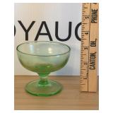 Uranium Glass Sherbet Dish