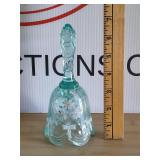 Fenton Anniversary Light Blue Drapery Bell Signed