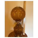 Vintage Amber Glass Lamp
