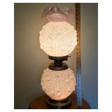 Fenton Pink Art Glass Lamp
