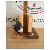 Vintage Ceramic Cat and Mice Bookends