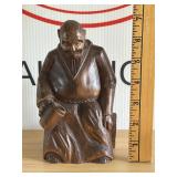 Hand Carved Wooden Monk/Friar