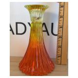 Vintage Amberina Glass Candle Holder
