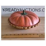 Vintage Ceramic Pumpkin Shaped Pie Dish