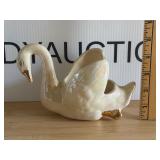 Vintage Iridescent Swan Candle Holder