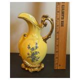 Vintage Yellow Ceramic Pitcher