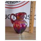 Fenton Red Carnival Glass Pitcher