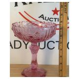 Fenton Rose Colonial Pink Compote