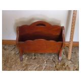 Vintage Wooden Magazine Rack