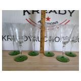 Vintage Floral Etched Goblets