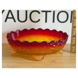 Vintage Amberina Daisy & Button Bowl