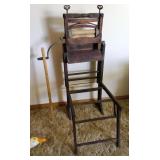 Antique Mechanical Clothes Wringer / Folding Bench