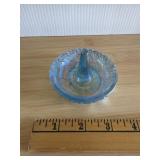 Fenton Blue Iridescent Ring Holder