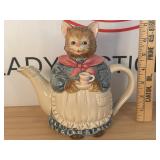 Vintage Mrs Whiskers Tea Pot