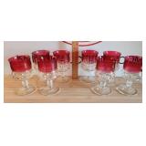 Vintage Tiffin Thumb Print Goblets