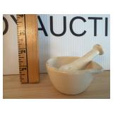 Vintage Glazed Mortar and Pestle