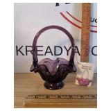 Fenton Purple Art Glass Basket