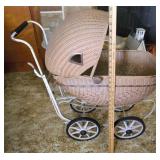 Antique Wicker Baby Carriage