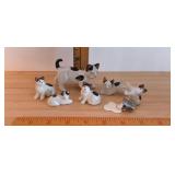 Vintage Bone China Cat Figurines
