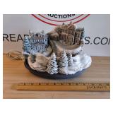 Vintage Lighted Christmas Scene