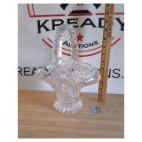Vintage Deep Cut Lead Crystal Basket